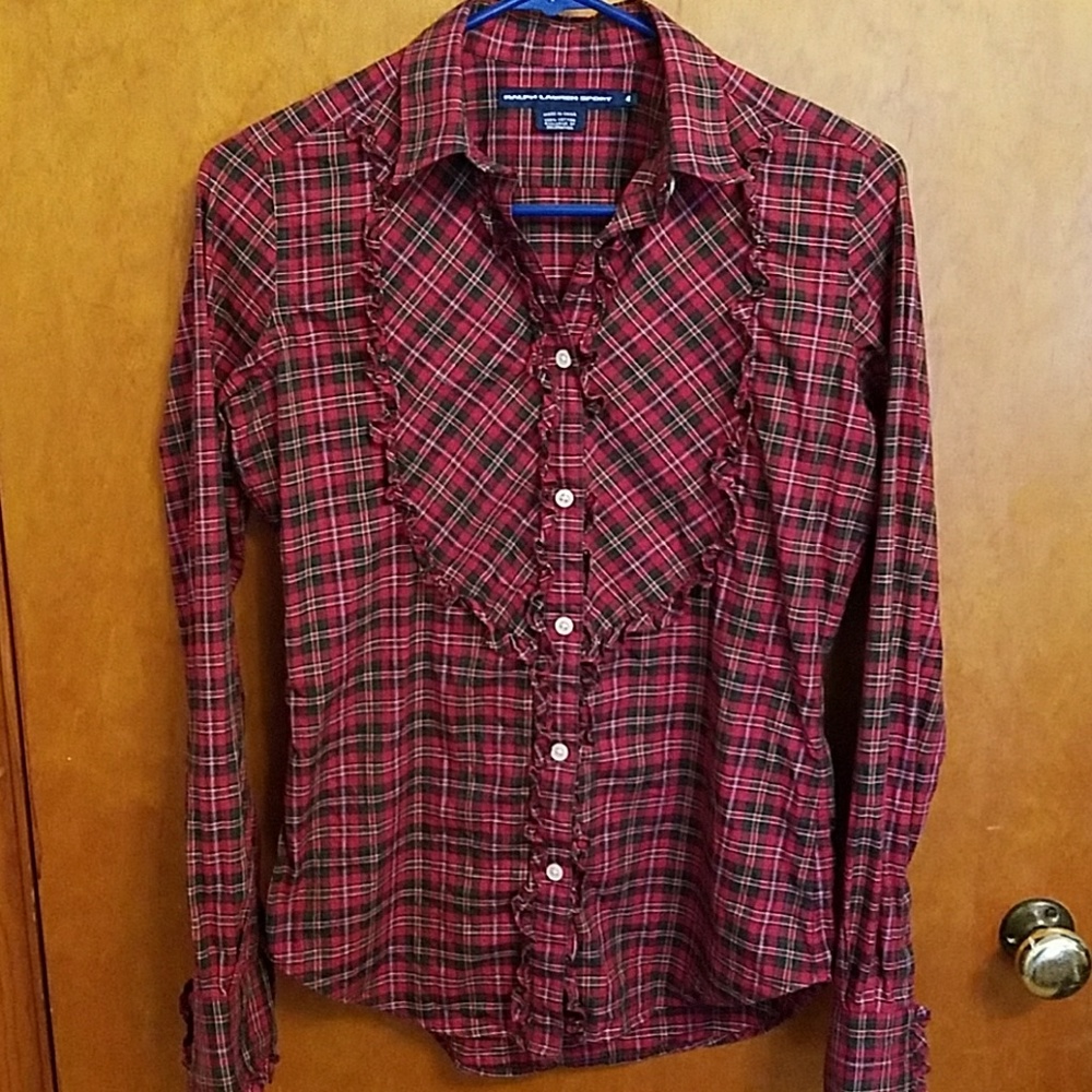 Ralph Lauren Plaid Button-down Shirt - Sz. 4